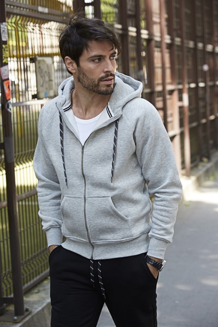 Bluzy z kapturem Men´s Fashion Full Zip Hood Tee Jays